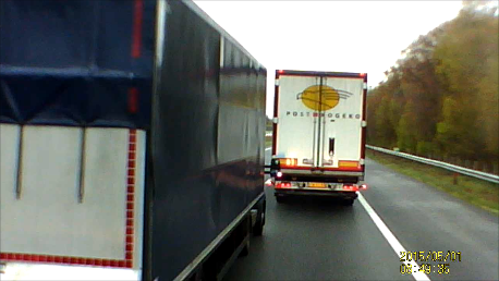 Rioelerin Niet anticeperen tijdens het onveilig inhalen collega. 