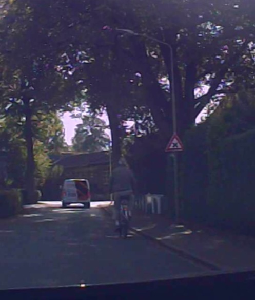 fiets in schemer zichtbaarheid