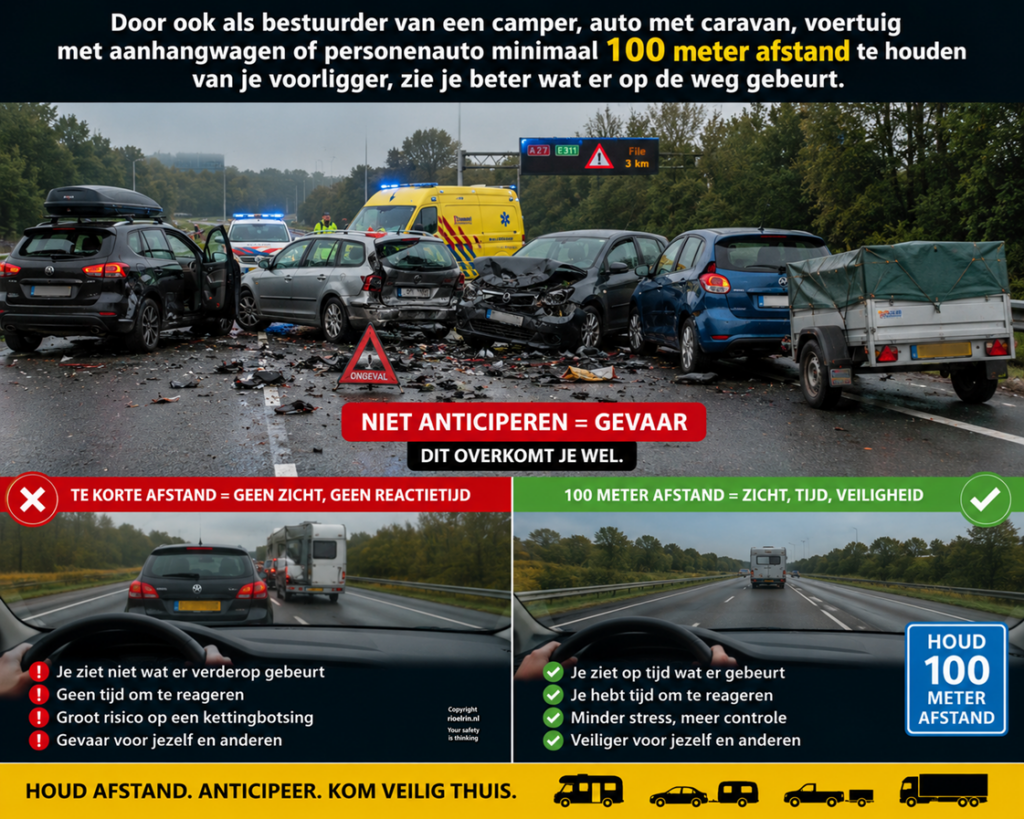 Geen afstand ongeval camp