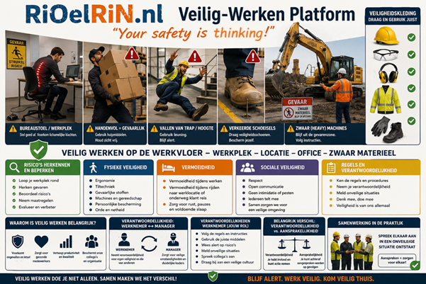 veilig werken  visuele platform poster