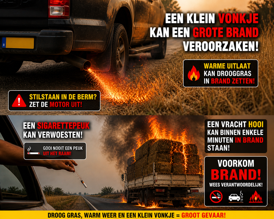 brandende sigarettepeuk voertuigbrand