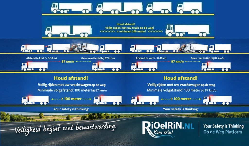 crash impact geen afstand houden